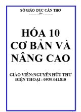 Hóa 10 cơ bản và nâng cao - Nguyễn Hữu Thư